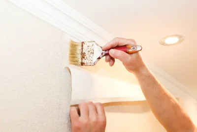 Pose de papier peint à Andel — revêtements muraux et toiles de verre